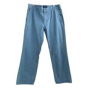 Even Tide Pool Blue Relaxed Fit Chinos Mens Size 35x30 Classic Office Career